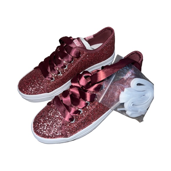 Keds Pink Glitter Sneakers with White Sole - Picture 2 of 2